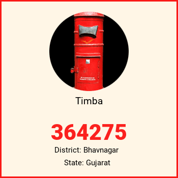 Timba pin code, district Bhavnagar in Gujarat