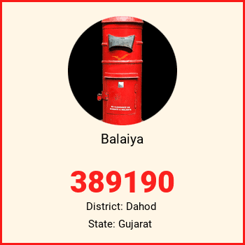 Balaiya pin code, district Dahod in Gujarat