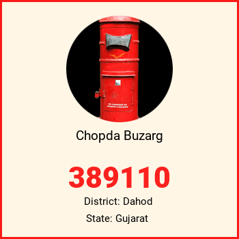 Chopda Buzarg pin code, district Dahod in Gujarat
