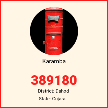 Karamba pin code, district Dahod in Gujarat