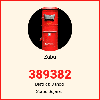 Zabu pin code, district Dahod in Gujarat