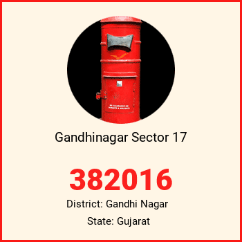 Gandhinagar Sector 17 pin code, district Gandhi Nagar in Gujarat