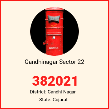 Gandhinagar Sector 22 pin code, district Gandhi Nagar in Gujarat