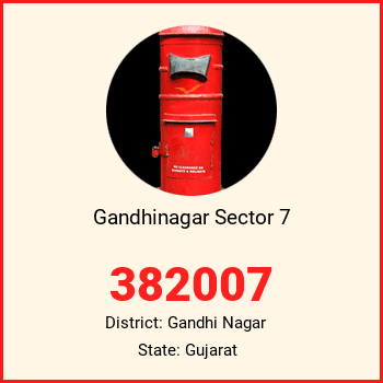 Gandhinagar Sector 7 pin code, district Gandhi Nagar in Gujarat