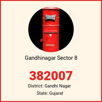 Gandhinagar Sector 8 pin code, district Gandhi Nagar in Gujarat