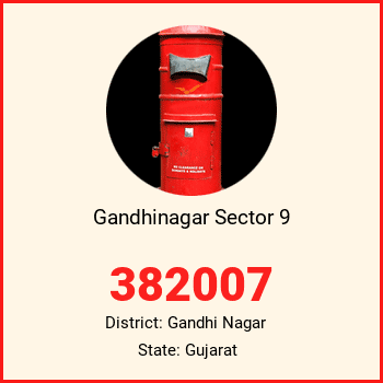 Gandhinagar Sector 9 pin code, district Gandhi Nagar in Gujarat