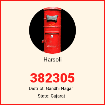 Harsoli pin code, district Gandhi Nagar in Gujarat