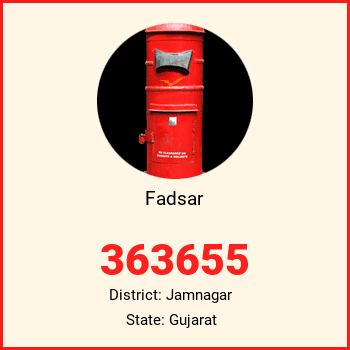 Fadsar pin code, district Jamnagar in Gujarat
