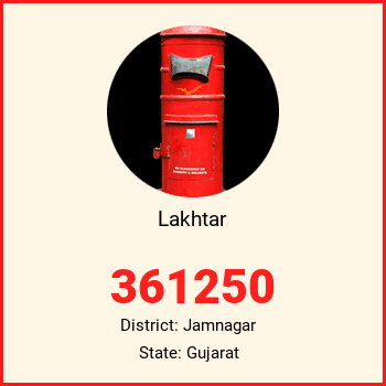 Lakhtar pin code, district Jamnagar in Gujarat