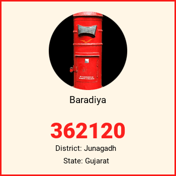 Baradiya pin code, district Junagadh in Gujarat