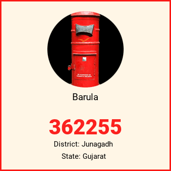 Barula pin code, district Junagadh in Gujarat