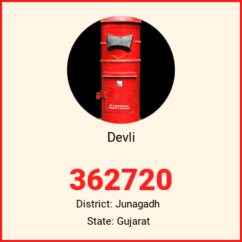 Devli pin code, district Junagadh in Gujarat