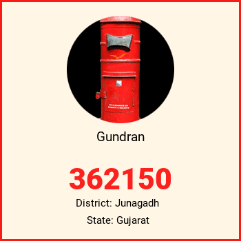 Gundran pin code, district Junagadh in Gujarat