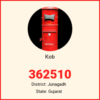 Kob pin code, district Junagadh in Gujarat