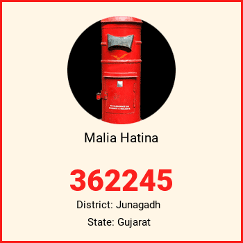 Malia Hatina pin code, district Junagadh in Gujarat