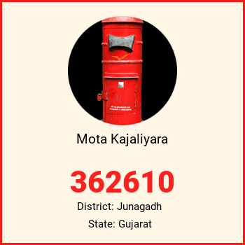 Mota Kajaliyara pin code, district Junagadh in Gujarat