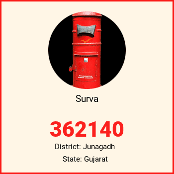 Surva pin code, district Junagadh in Gujarat