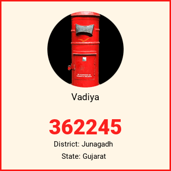 Vadiya pin code, district Junagadh in Gujarat