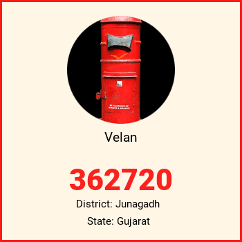 Velan pin code, district Junagadh in Gujarat
