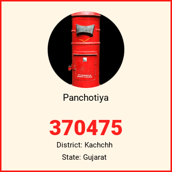 Panchotiya pin code, district Kachchh in Gujarat