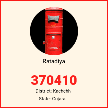 Ratadiya pin code, district Kachchh in Gujarat