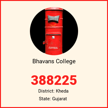 Bhavans College pin code, district Kheda in Gujarat