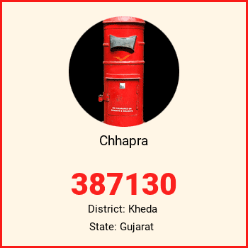 Chhapra pin code, district Kheda in Gujarat
