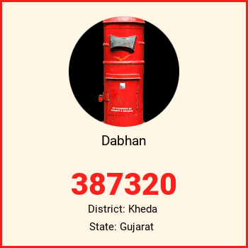 Dabhan pin code, district Kheda in Gujarat