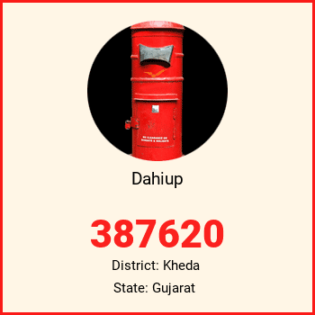 Dahiup pin code, district Kheda in Gujarat