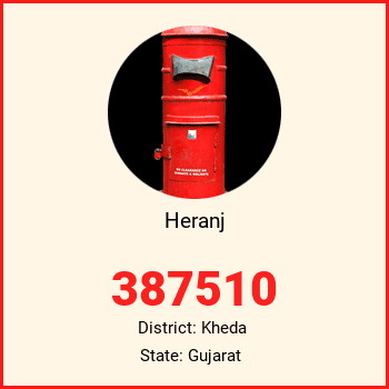 Heranj pin code, district Kheda in Gujarat