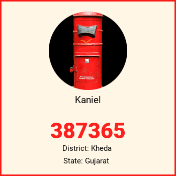 Kaniel pin code, district Kheda in Gujarat