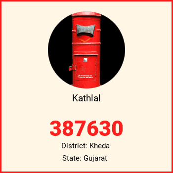 Kathlal pin code, district Kheda in Gujarat