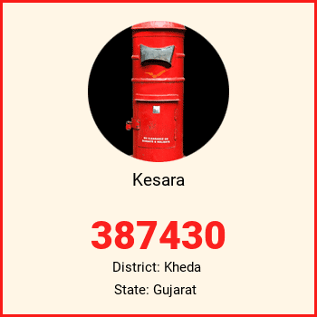 Kesara pin code, district Kheda in Gujarat