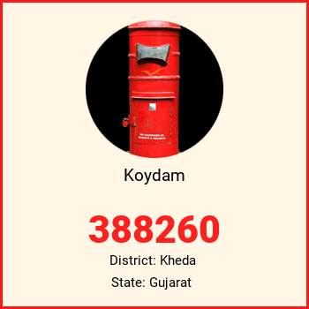 Koydam pin code, district Kheda in Gujarat