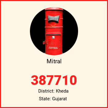 Mitral pin code, district Kheda in Gujarat