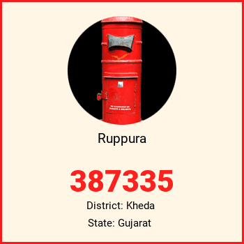 Ruppura pin code, district Kheda in Gujarat