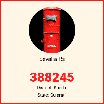 Sevalia Rs pin code, district Kheda in Gujarat