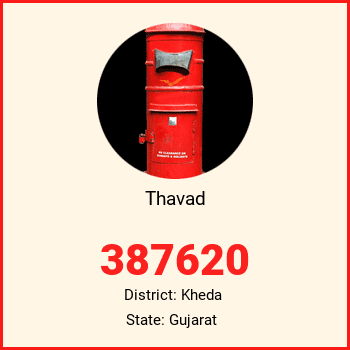 Thavad pin code, district Kheda in Gujarat