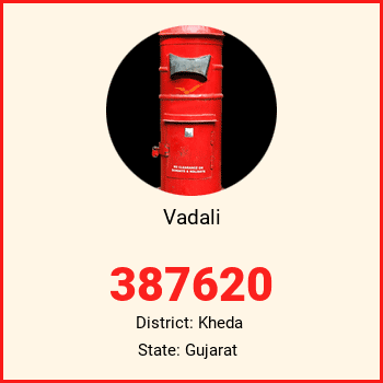 Vadali pin code, district Kheda in Gujarat