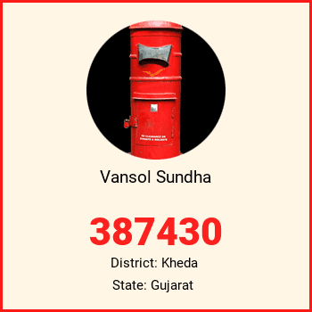 Vansol Sundha pin code, district Kheda in Gujarat