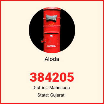 Aloda pin code, district Mahesana in Gujarat