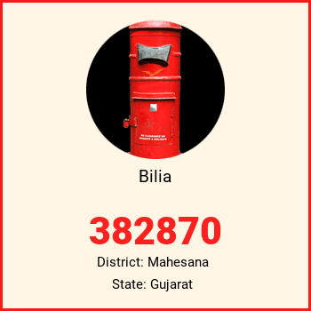 Bilia pin code, district Mahesana in Gujarat