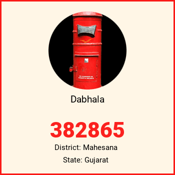 Dabhala pin code, district Mahesana in Gujarat