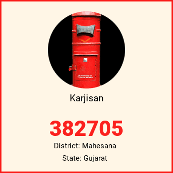 Karjisan pin code, district Mahesana in Gujarat