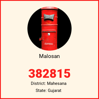 Malosan pin code, district Mahesana in Gujarat