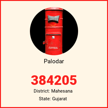 Palodar pin code, district Mahesana in Gujarat