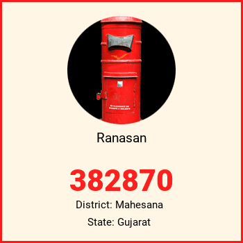 Ranasan pin code, district Mahesana in Gujarat