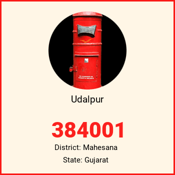 Udalpur pin code, district Mahesana in Gujarat