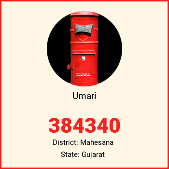 Umari pin code, district Mahesana in Gujarat