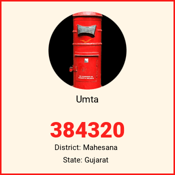Umta pin code, district Mahesana in Gujarat